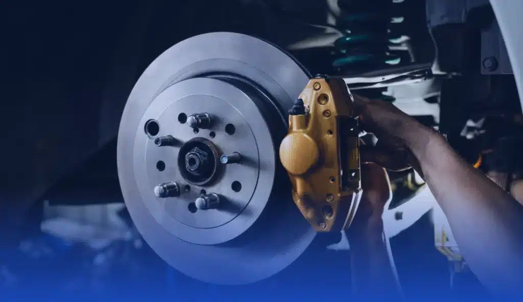 Trustworthy Auto mechanic conducting brake repair, ensuring vehicle safety and effective braking performance.